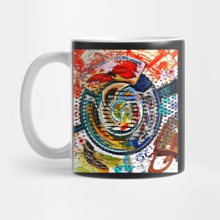 Abstract Colourful World Stamps Mug